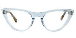 Allard Cat eye Blue Clear Glasses0