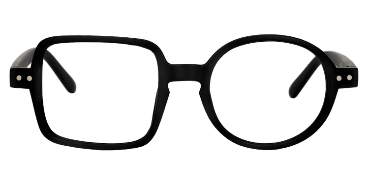 Tony Asymmetric Black Glasses 