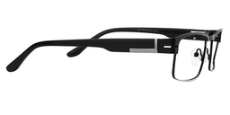 Evelyn Rectangle Black Glasses5
