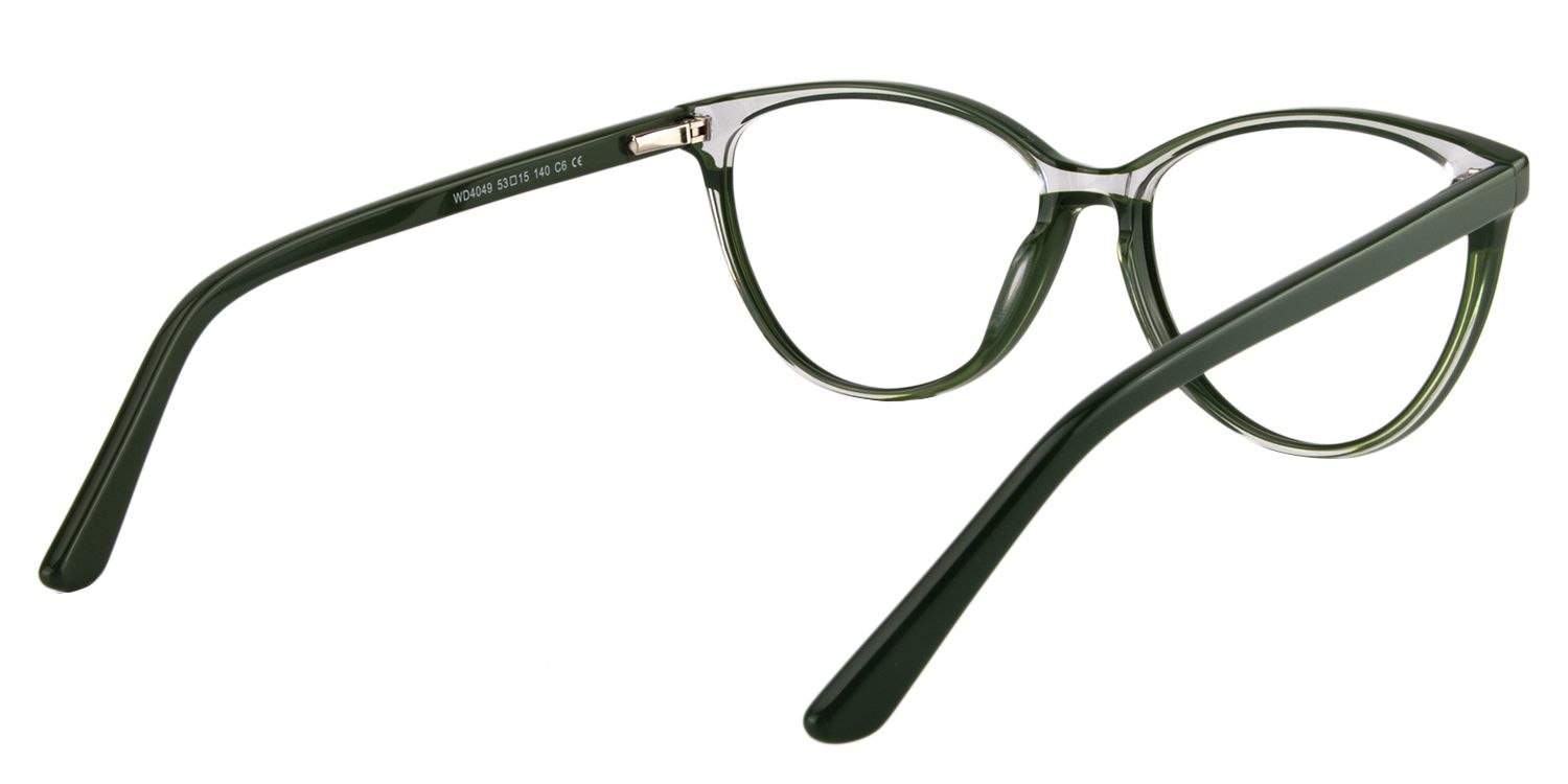 Oval Dark Green Glasses | Zeelool Glasses5