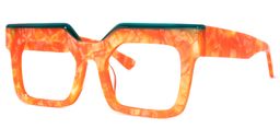 Rosado Rectangle Orange Glasses1