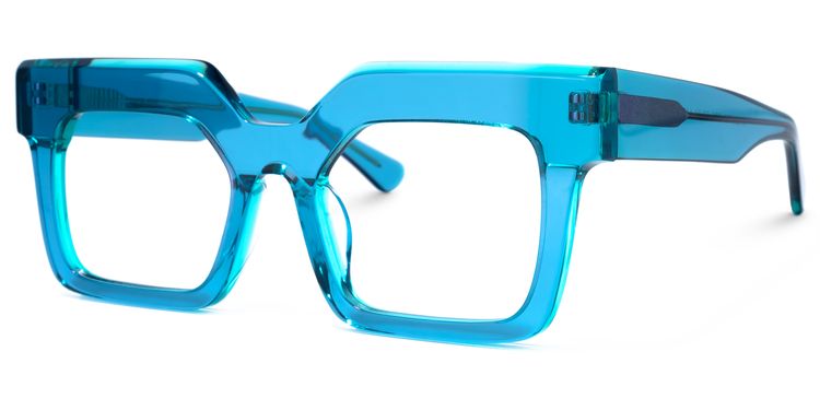 Rosado Rectangle Blue Glasses