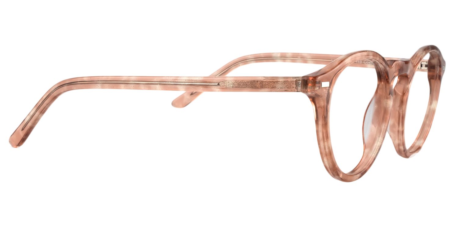 Round Living Coral Glasses | Zeelool Glasses4