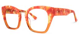 Denis Cat Eye Orange Glasses1