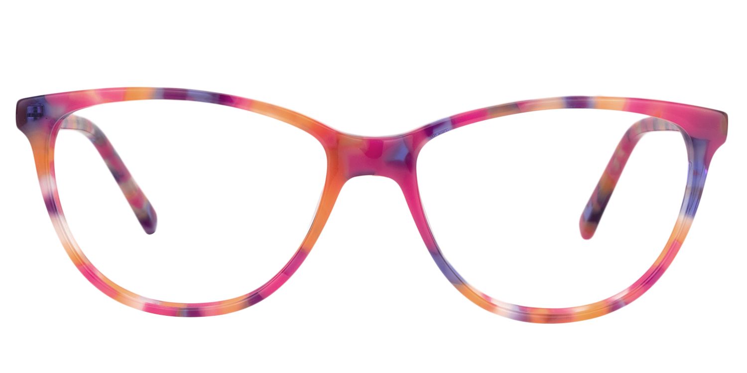 Oval Purple-Pattern Glasses | Zeelool Glasses0