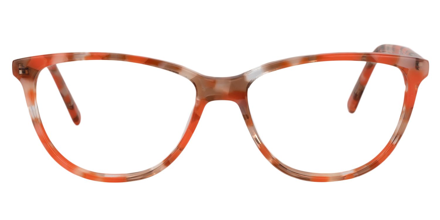 Oval Orange-Pattern Glasses | Zeelool Glasses0