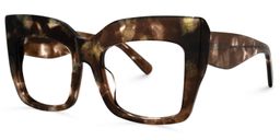 Charmaine Cat Eye Brown Glasses1
