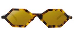 Xaviar Geometric Yellow Tortoise Sunglasses0