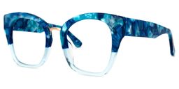 Denis Cat Eye Blue Glasses1