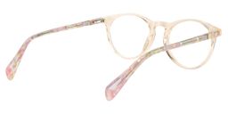 Xanthe Round Beige Clear Glasses5