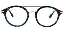Xanthia Aviator Blue Tortoise Glasses0