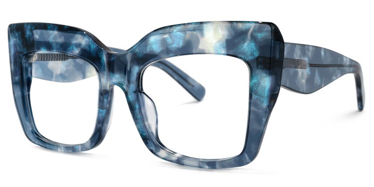 Charmaine Cat Eye Blue Glasses