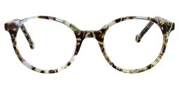 Ximenes Round Brown Pattern Glasses0
