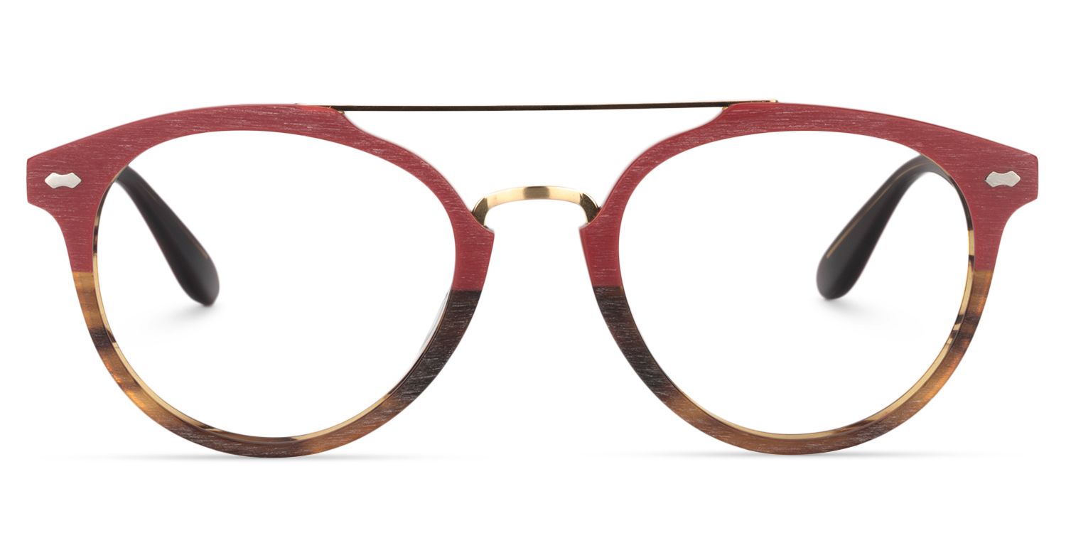 Aviator Red Glasses | Zeelool Glasses0