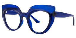 Depp Cateye Dark-Blue Glasses1