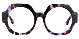Johnny Geometric Purple-Floral Glasses0