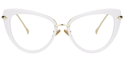 Eudora Cateye White Glasses0