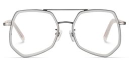 Callia Aviator White Glasses0