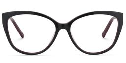 Callie Cat eye Black Glasses0
