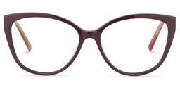 Callie Cat eye Dark Red Glasses0