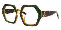 Otero Geometric Green-Floral Glasses1