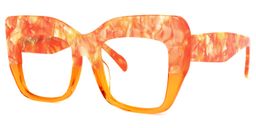 Charmaine Cat Eye Orange Glasses1
