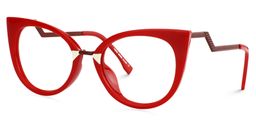 Jacqueline Red Cat eye Glasses3