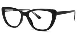 Qamar Cateye Black Glasses1
