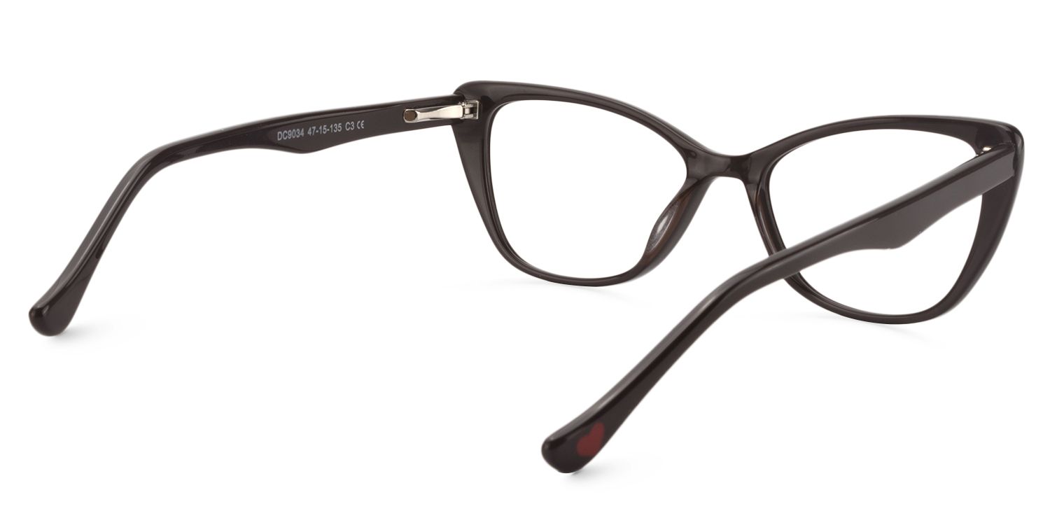 Cat eye Brown Glasses | Zeelool Glasses5