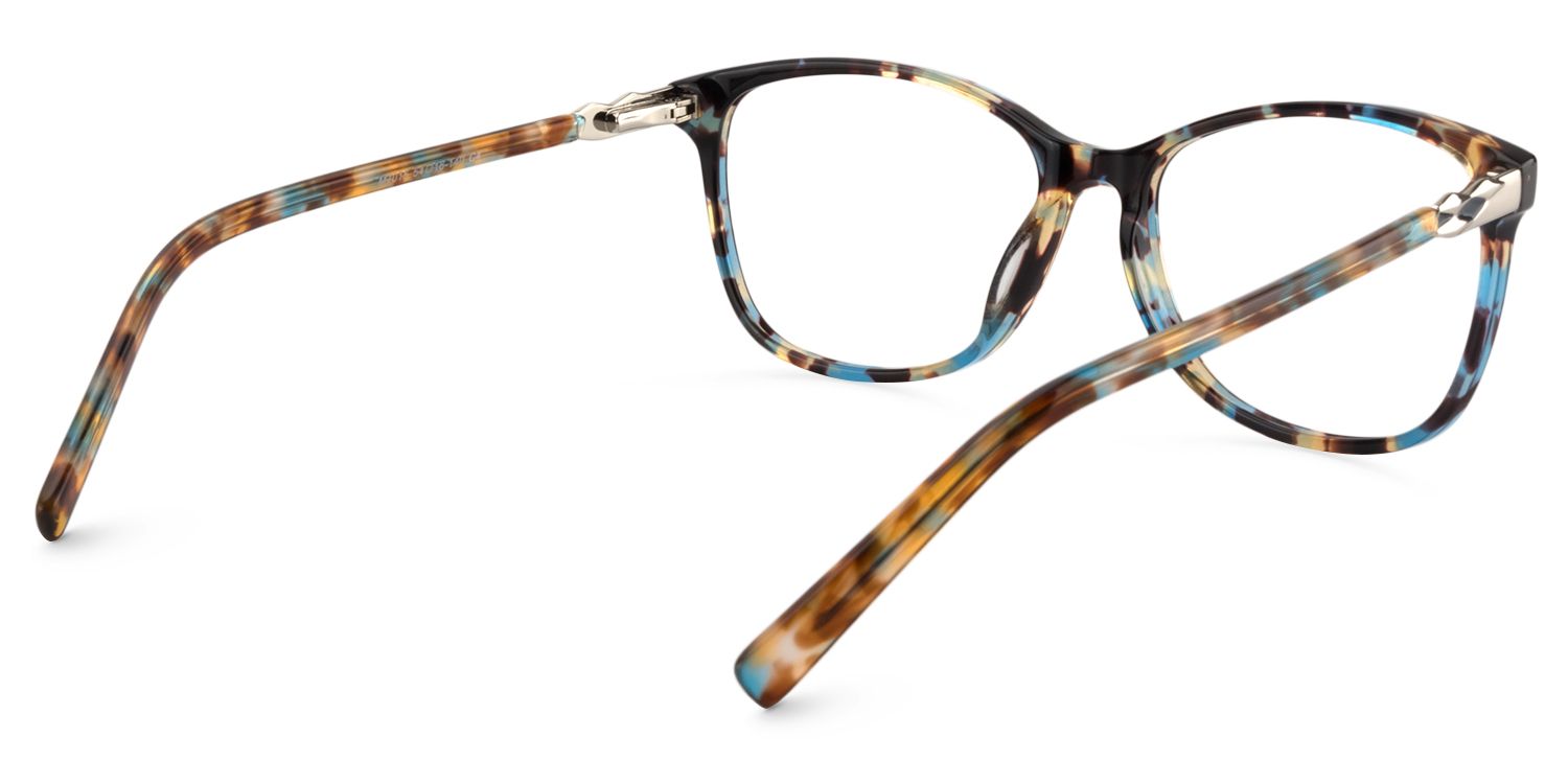 Square Blue Tortoise Glasses | Zeelool Glasses5