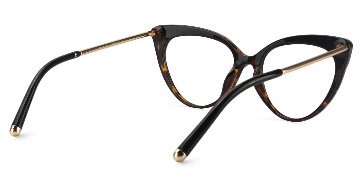 Cat Eye Yellow Tortoise Glasses | Zeelool Glasses5