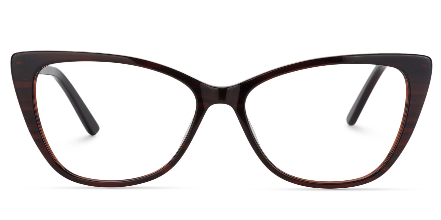 Cat eye Brown Glasses | Zeelool Glasses0
