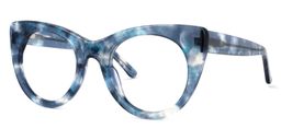 Starry Blue Cat eye Glasses1