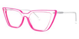 Yosef Cateye Bright-Pink Glasses1
