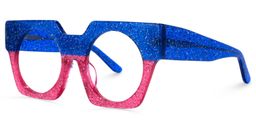 Lambert Geometric Blue Glasses1