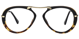 Marks Oval Gold-Tortoise Glasses0