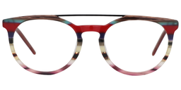 Debra Round Red Glasses0