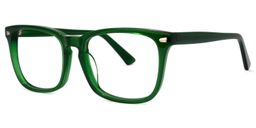 Noel Rectangle Dark-Green Glasses1