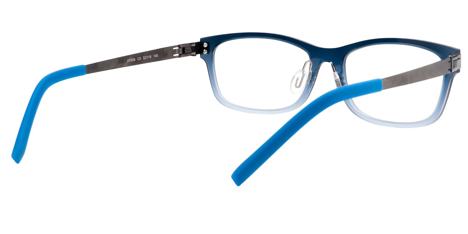 Rectangle Blue Glasses | Zeelool Glasses5