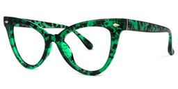 Colla Cateye Green-Floral Glasses3