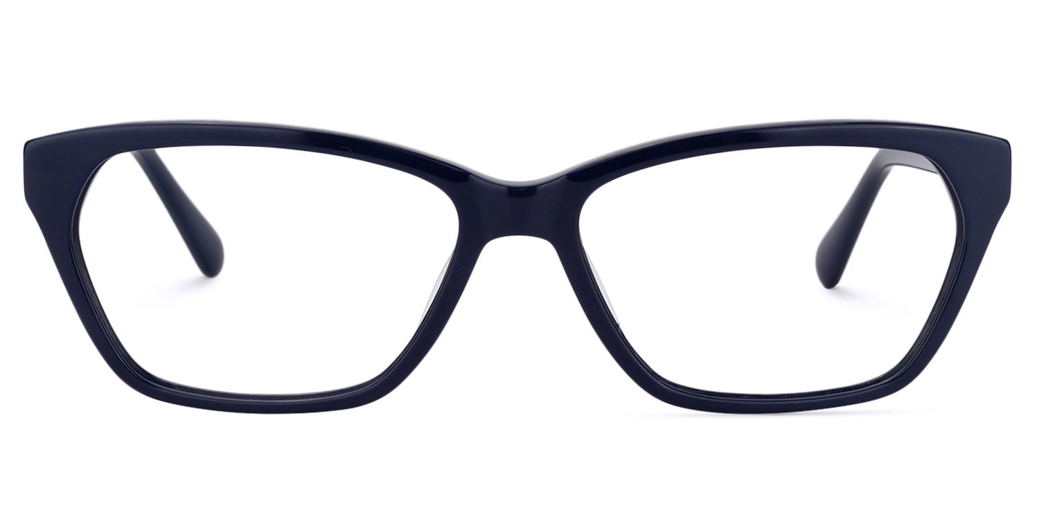 Rectangle Dark Blue Glasses | Zeelool Glasses0