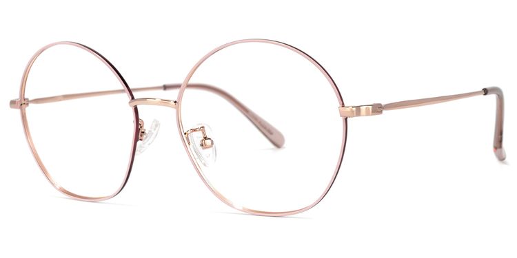 Nguyen Round Pink Glasses