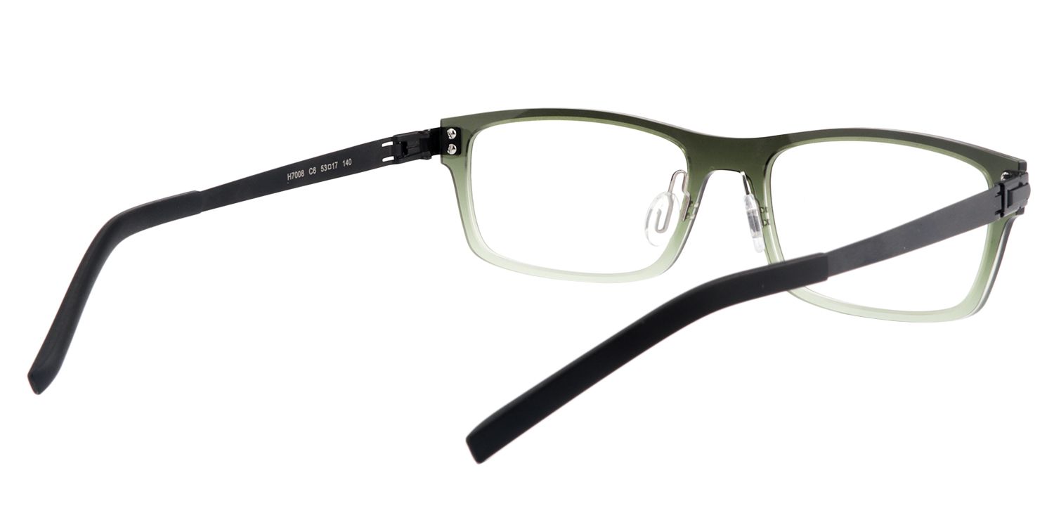 Rectangle Dark-Green Glasses | Zeelool Glasses5