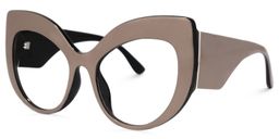 Kait Cat-eye Brown Glasses1