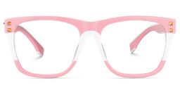 Caryn Square Pink Glasses0