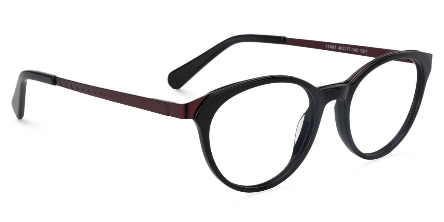 Oval Black Glasses | Zeelool Glasses3