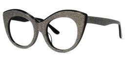Rosemary Cateye Black-Silver Glasses1