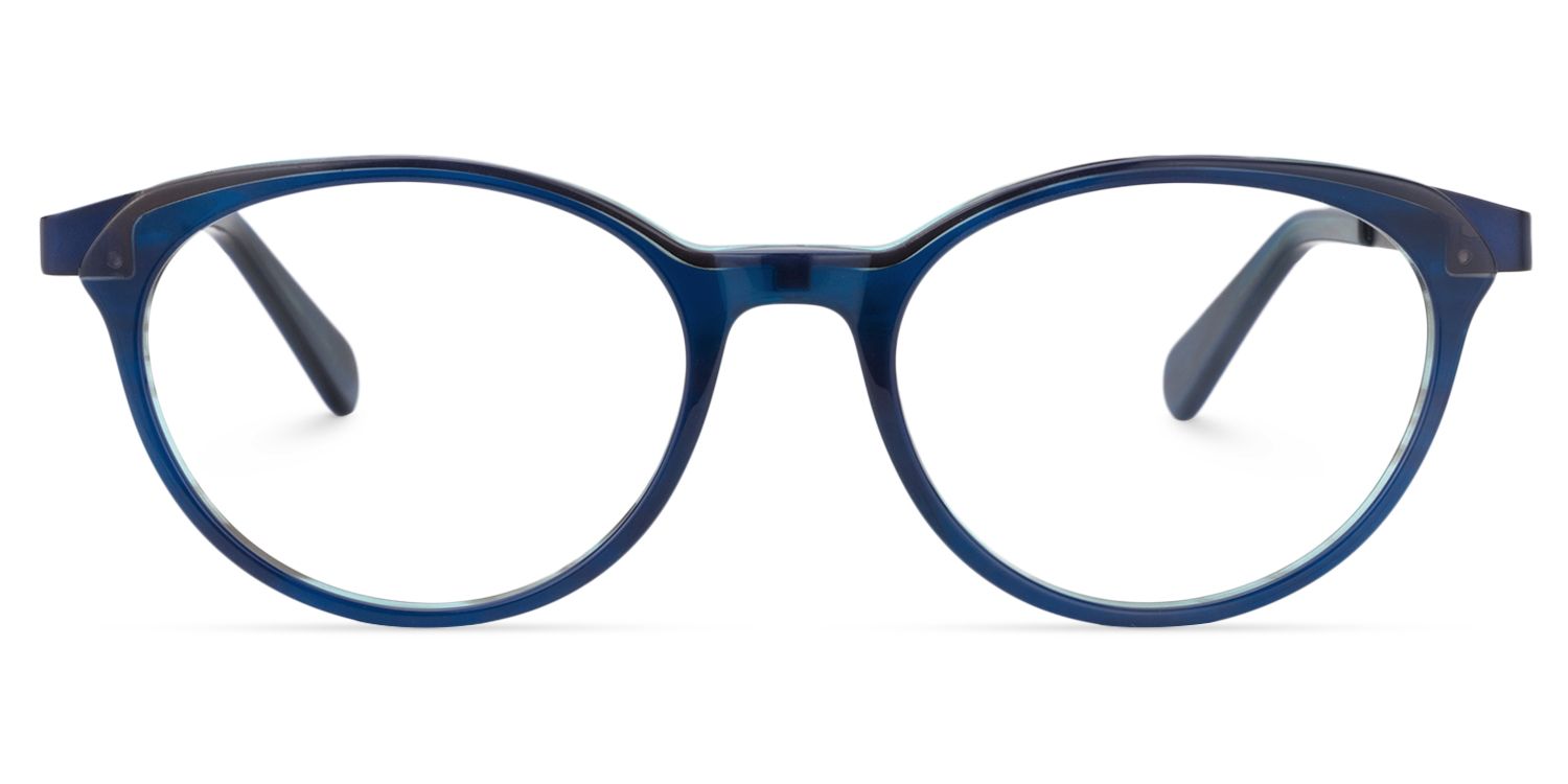 Oval Dark Blue Glasses | Zeelool Glasses0