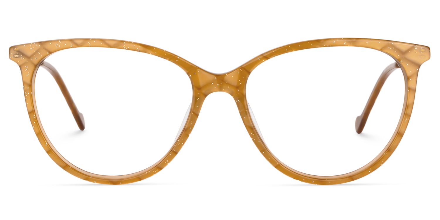 Round Earthy-Yellow Glasses | Zeelool Glasses0