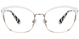 Heidi Cateye White Glasses0
